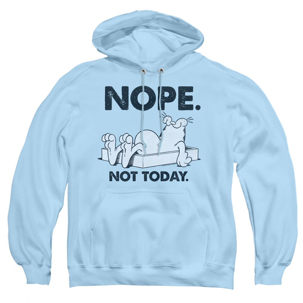 Garfield Nope Mens Hoodie Light Blue