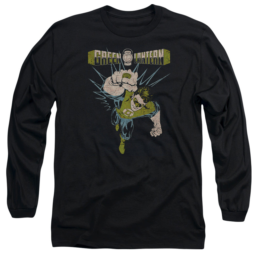 Green Lantern Powerful Mens Long Sleeve Shirt Black Officially Licensed