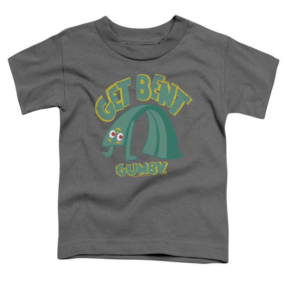 Gumby Get Bent Toddler Kids Youth T Shirt Charcoal