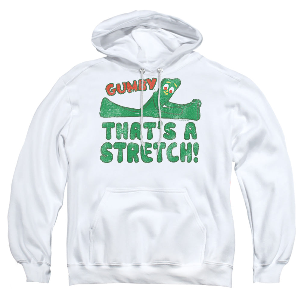 Gumby That’S A Stretch Mens Hoodie White Officially Licensed