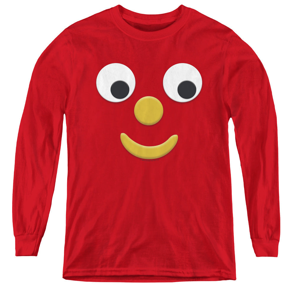 Gumby Blockhead J Long Sleeve Kids Youth T Shirt Red