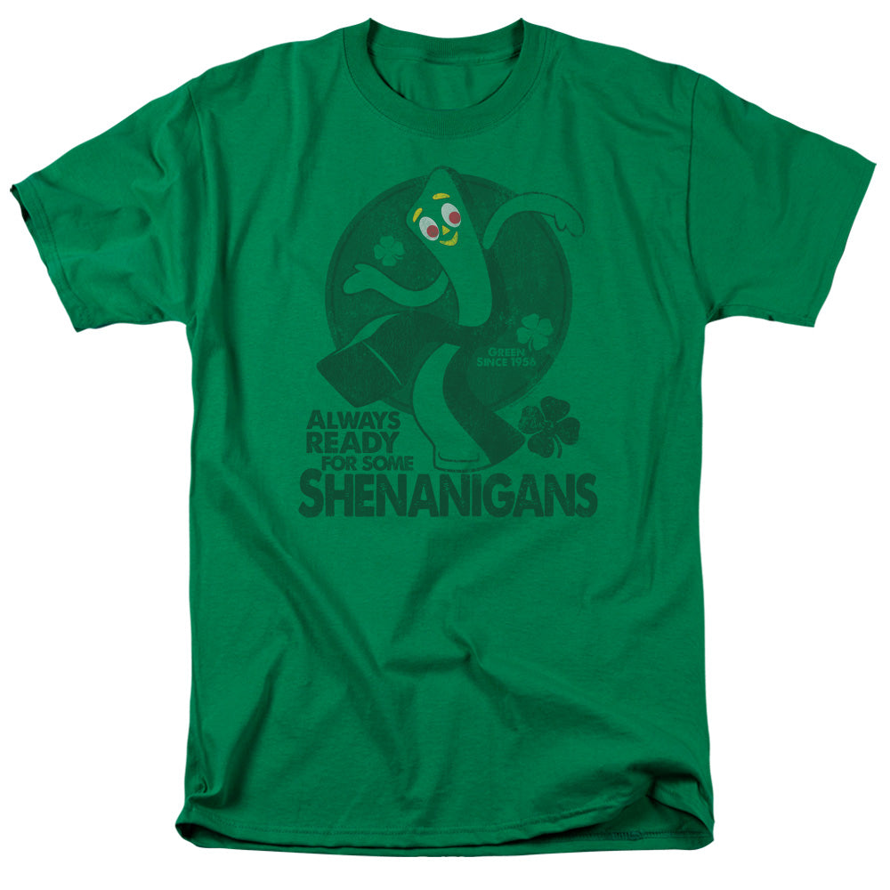 Gumby More Shenanigans Mens T Shirt Kelly Green Officially Licensed