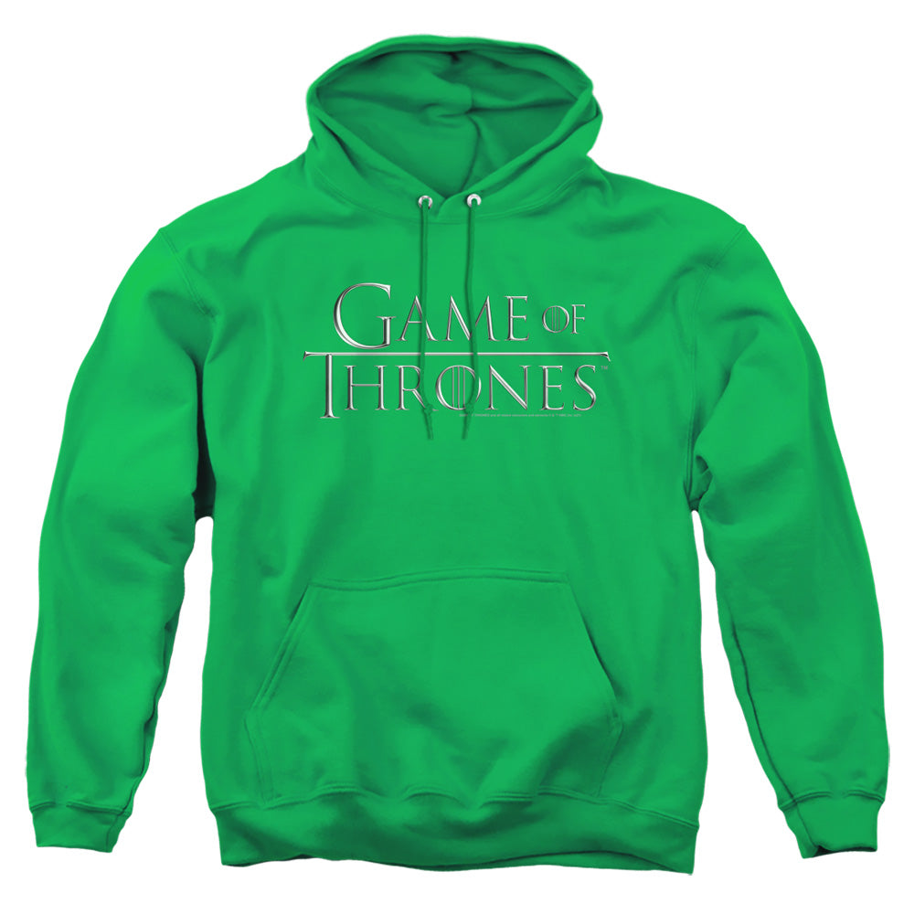 Game Of Thrones Chrome Logo Mens Hoodie Kelly Green Officially Licensed