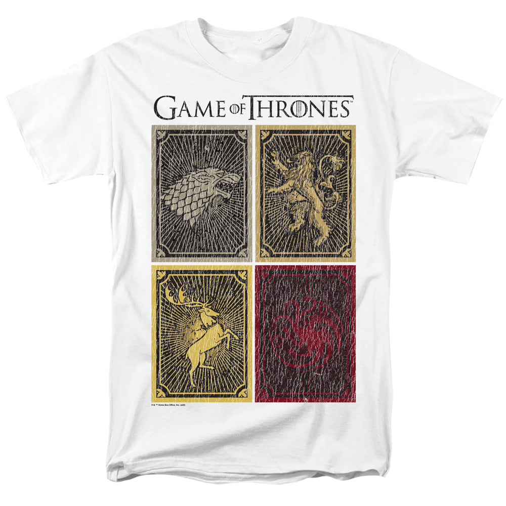 Game Of Thrones House Squares Mens T Shirt White Officially Licensed