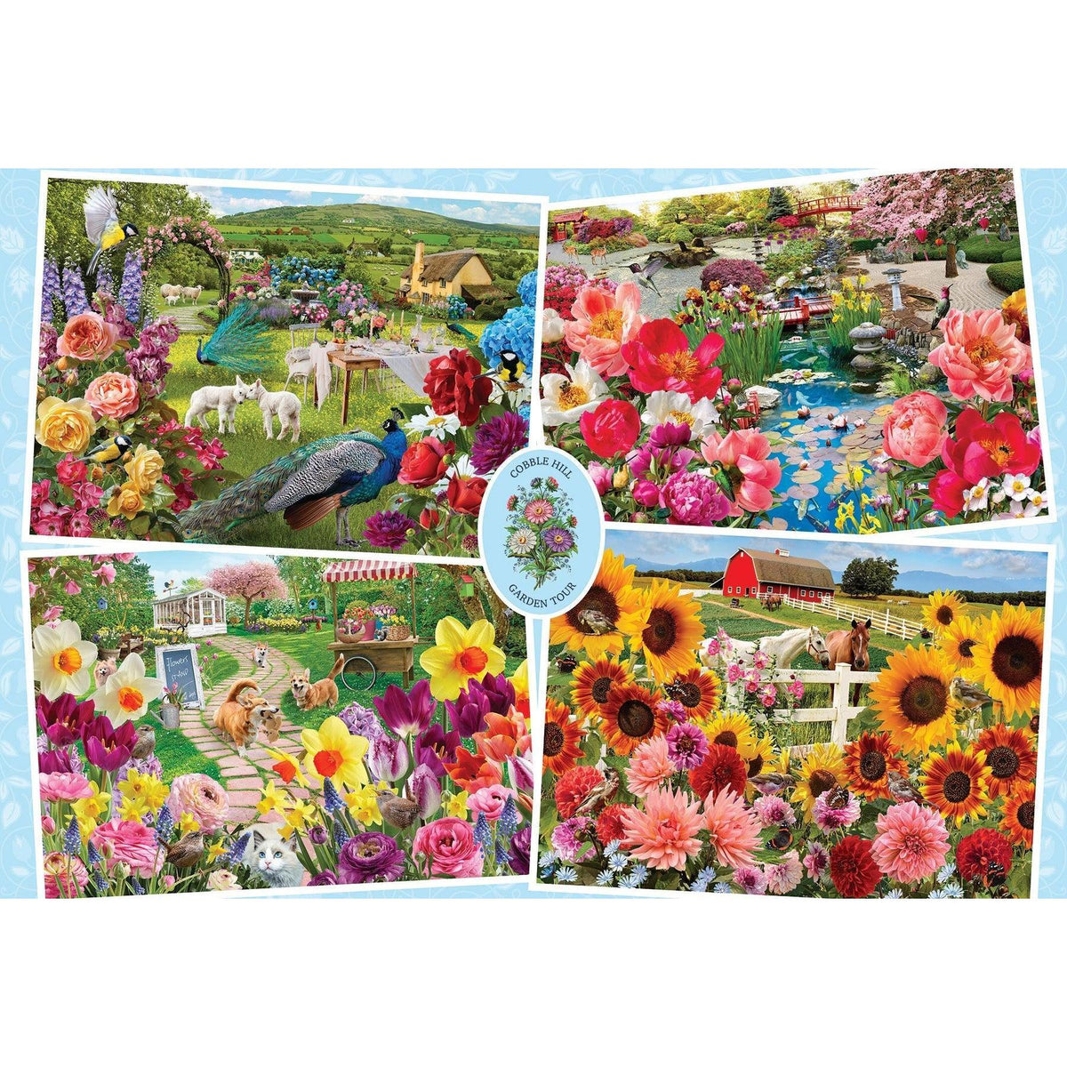 Garden Tour 100 Large Piece Jigsaw Puzzle Cobble Hill