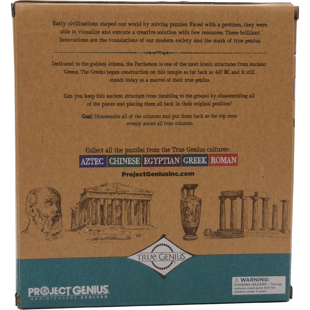 Greek Parthenon Brainteaser Puzzle True Genius