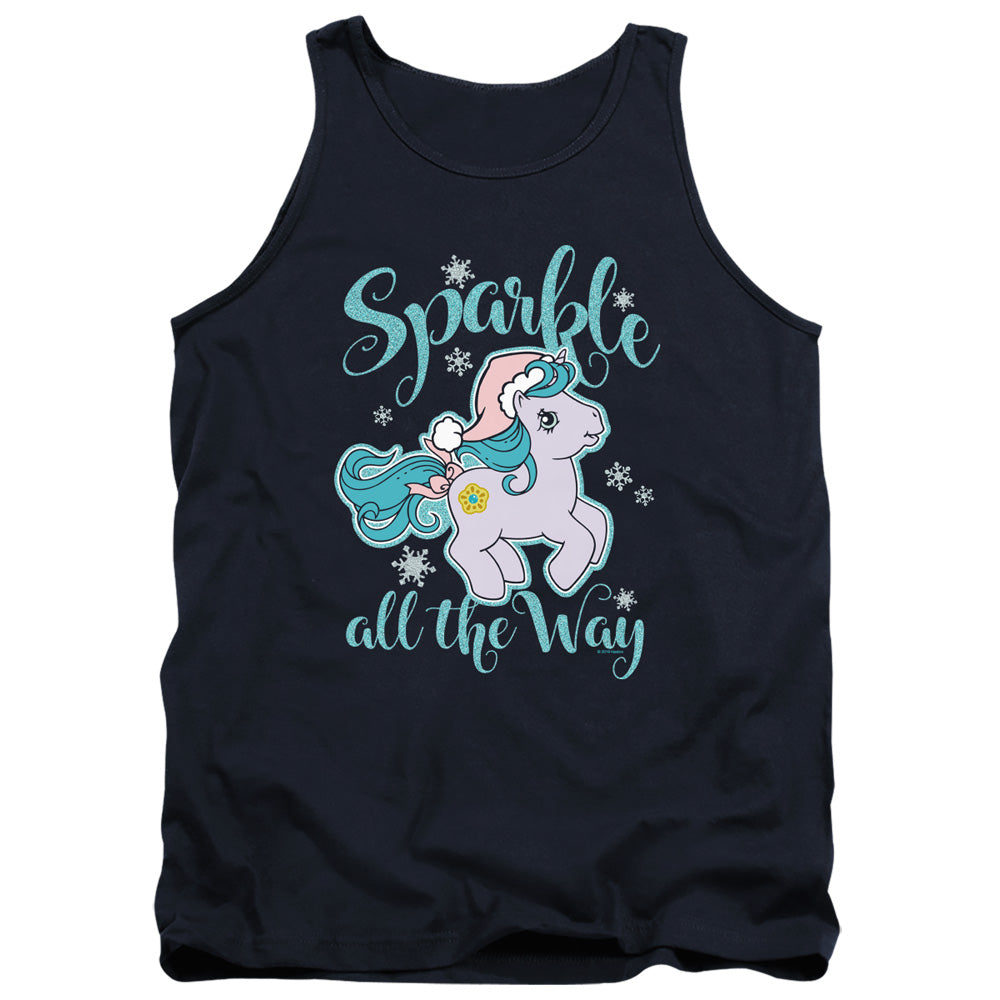 My Little Pony Retro Sparkle All the Way Mens Tank Top Shirt Navy Blue Officially Licensed