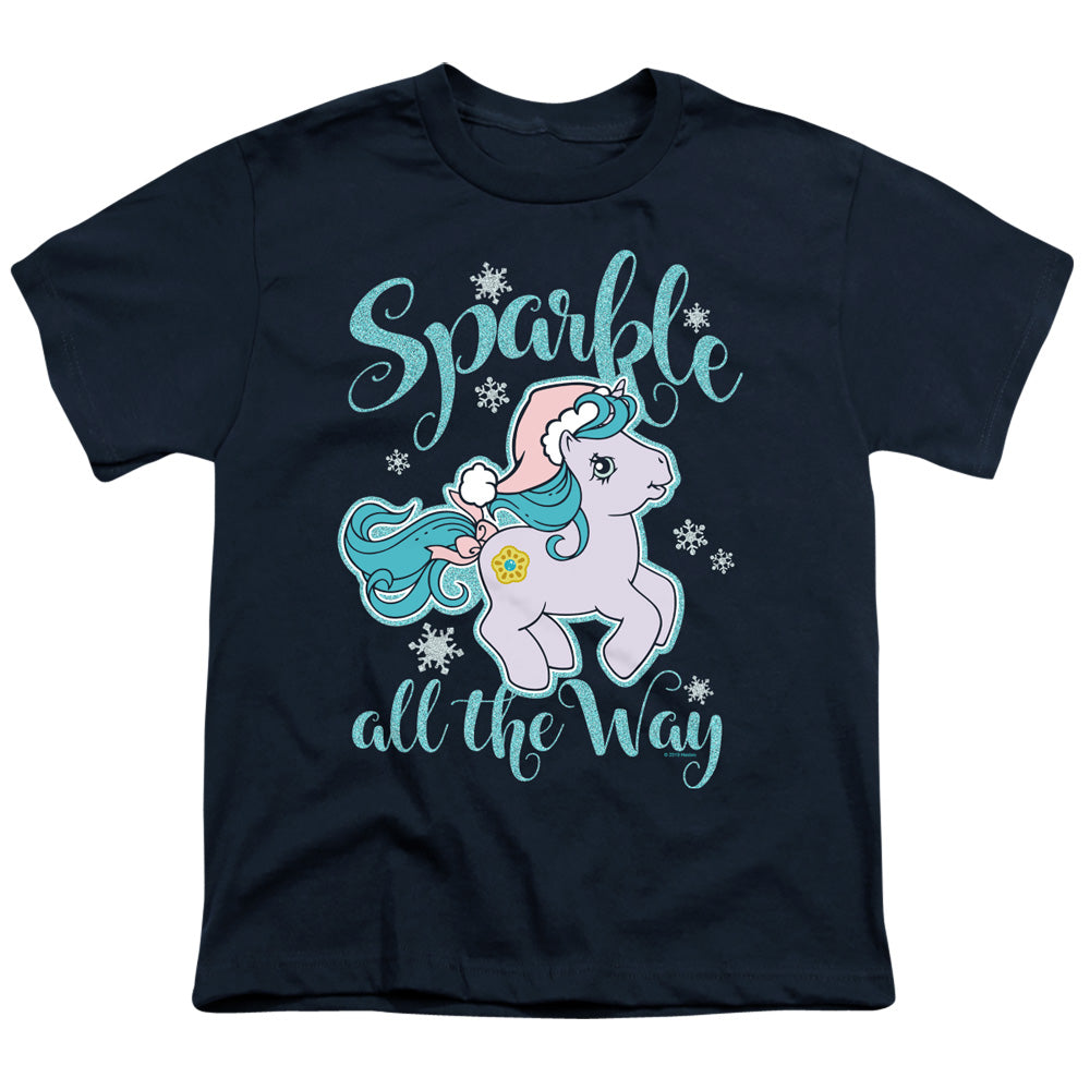 My Little Pony Retro Sparkle All the Way Kids Youth T Shirt Navy Blue Officially Licensed