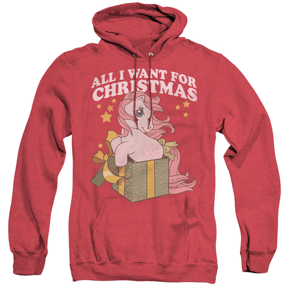 My Little Pony Retro All I Want Heather Mens Hoodie Red Officially Licensed
