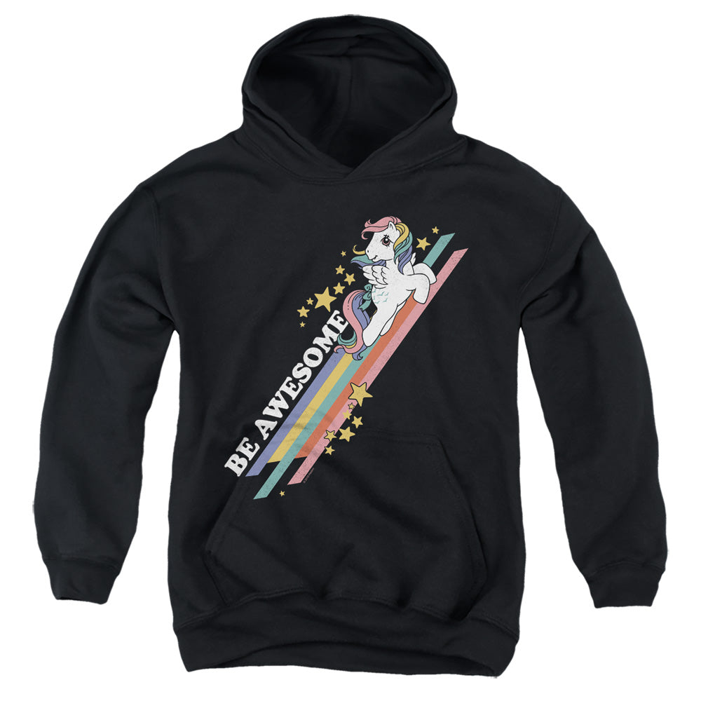 My Little Pony Retro Be Awesome Kids Youth Hoodie Black Officially Licensed