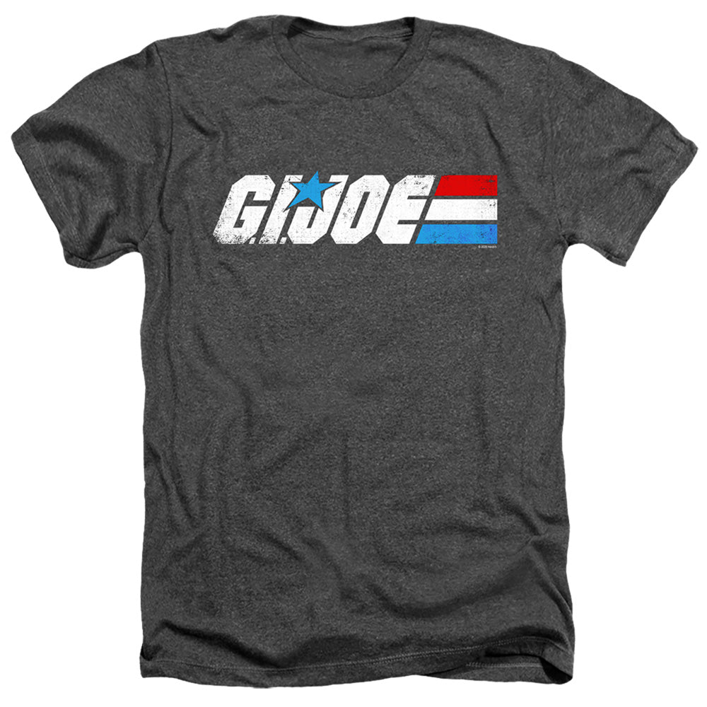 G.I. Joe Distressed Logo Heather Mens T Shirt Black Officially Licensed