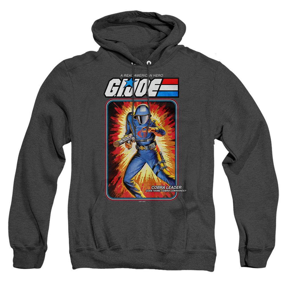 G.I. Joe Cobra Commander Card Heather Mens Hoodie Black Officially Licensed