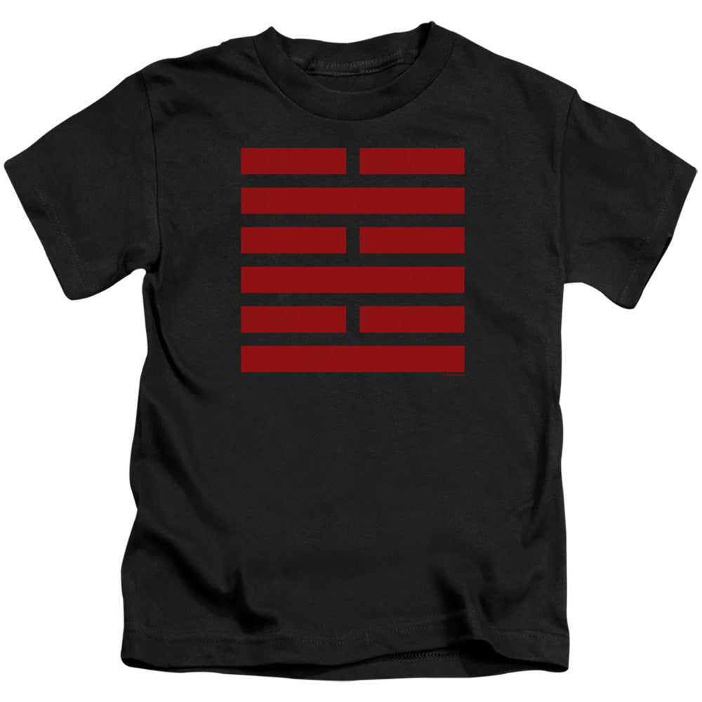 G.I. Joe Snake Eyes Symbol Juvenile Kids Youth T Shirt Black Officially Licensed