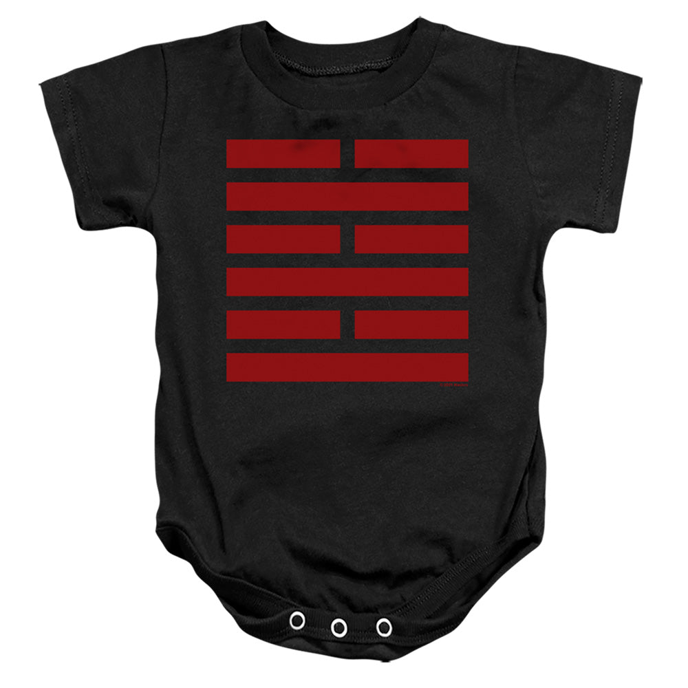 G.I. Joe Snake Eyes Symbol Infant Baby Snapsuit Black Officially Licensed