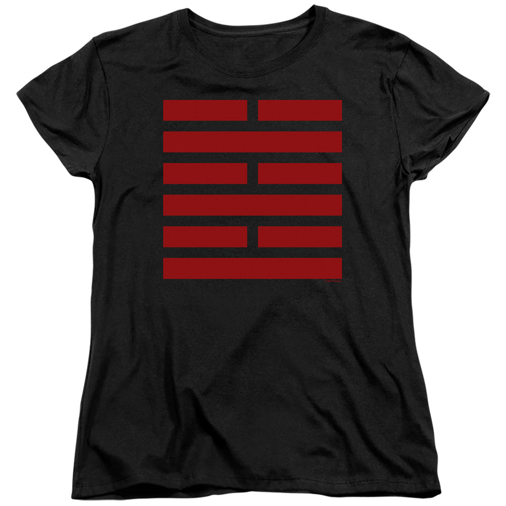 G.I. Joe Snake Eyes Symbol Womens T Shirt Black Officially Licensed
