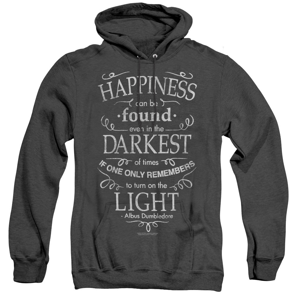 Harry Potter Happiness Heather Mens Hoodie Black Officially Licensed