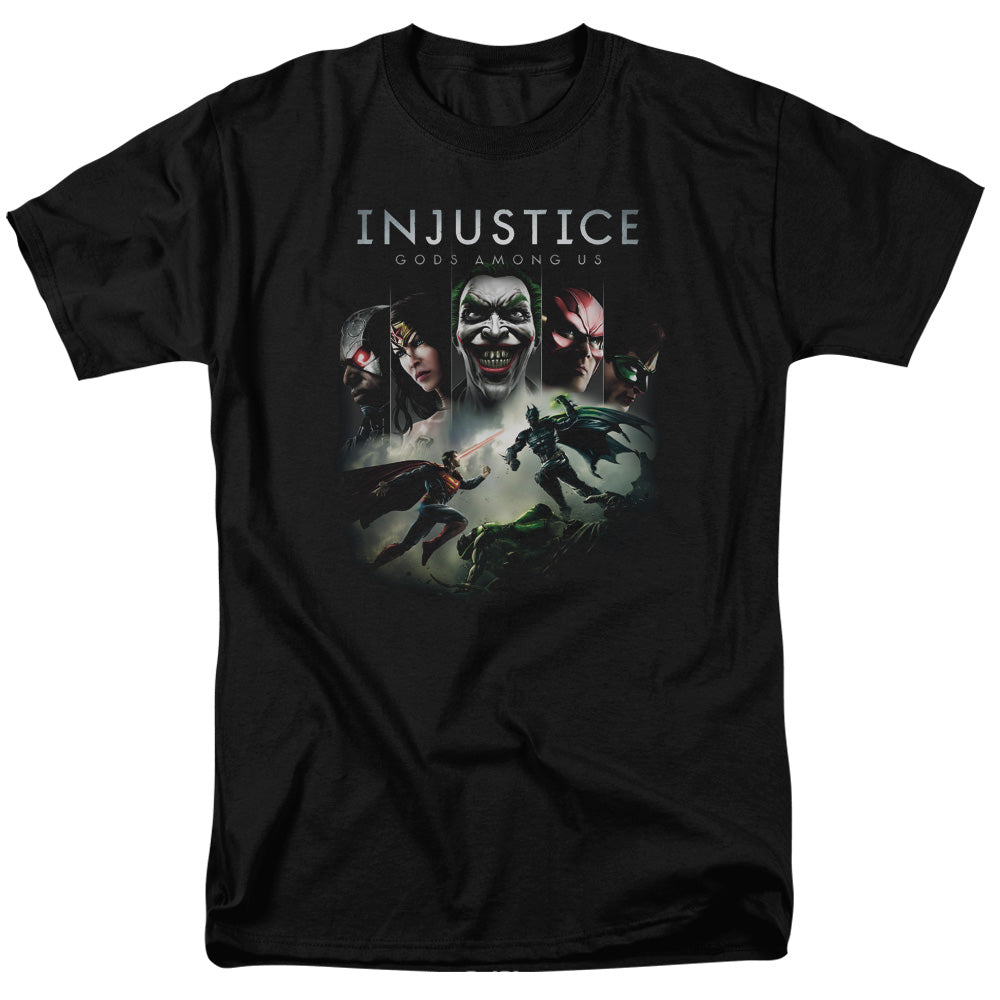 Injustice Gods Among Us Key Art Mens T Shirt Black Officially Licensed