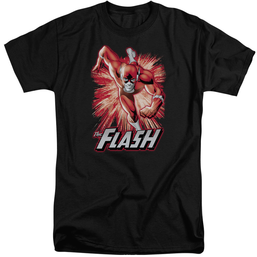 Justice League Flash Red & Gray Mens Tall T Shirt Black Officially Licensed