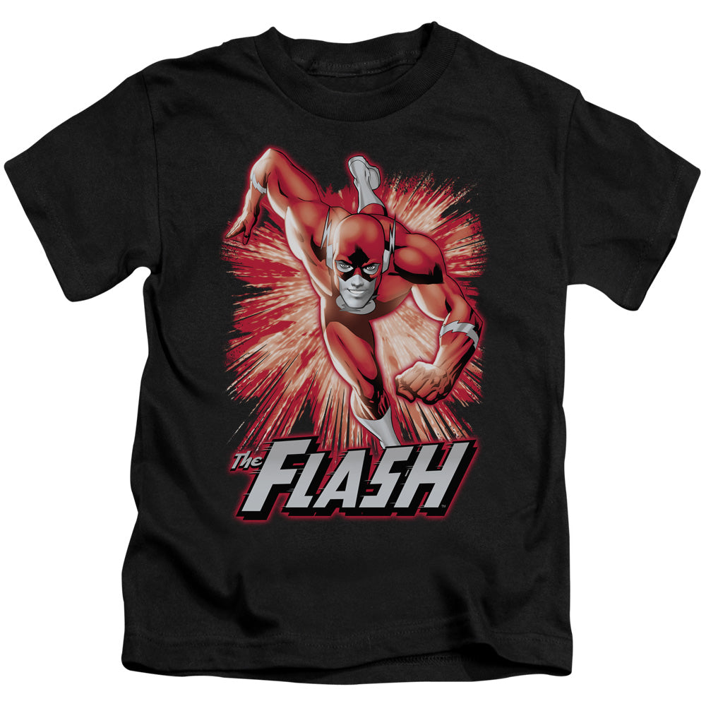 Justice League Flash Red & Gray Juvenile Kids Youth T Shirt Black Officially Licensed