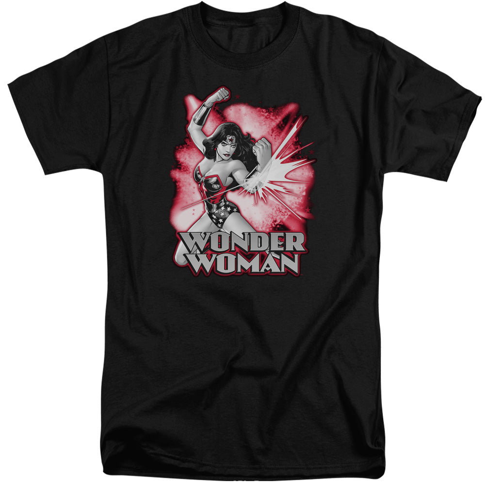 Justice League Wonder Woman Red & Gray Mens Tall T Shirt Black Officially Licensed