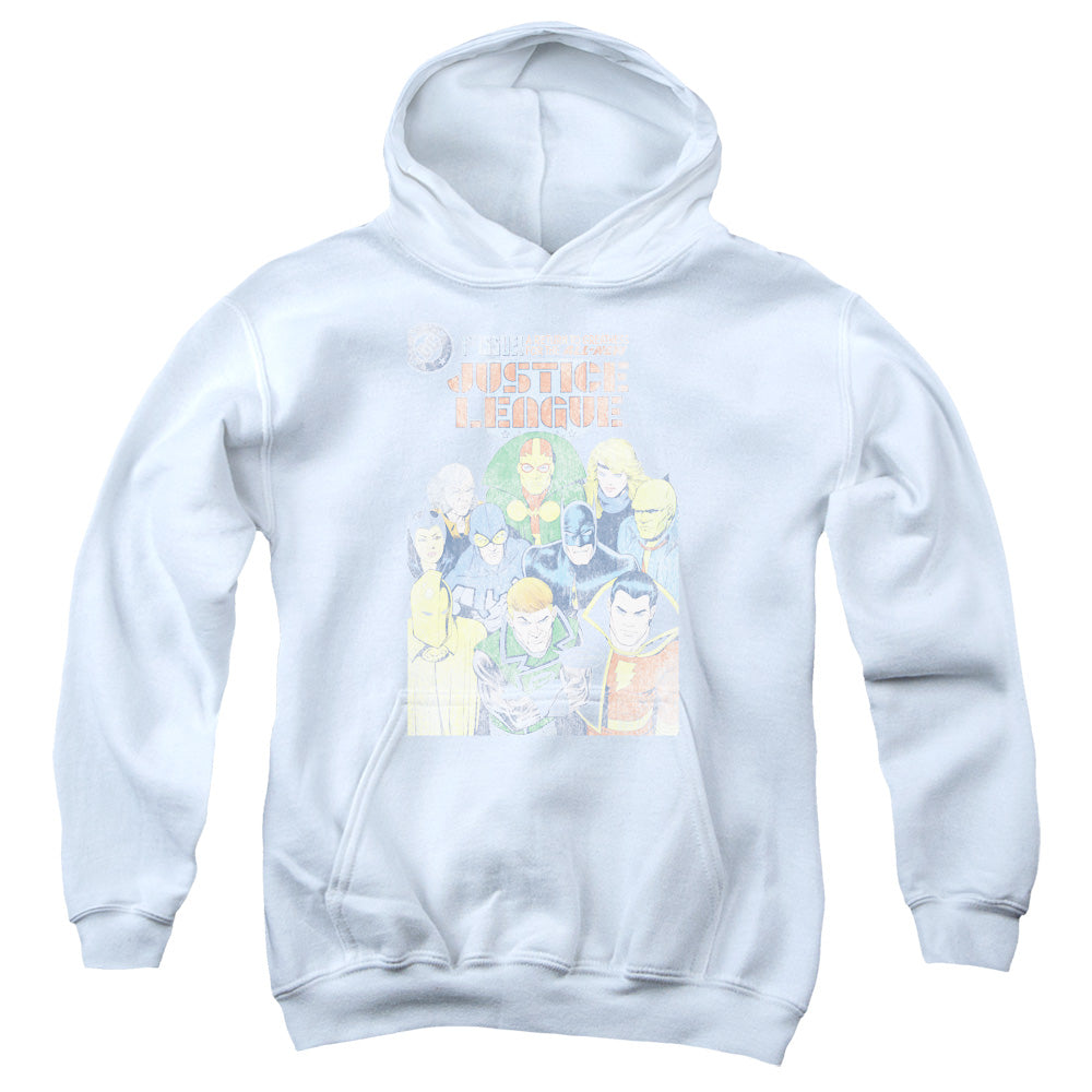 Justice League Justice League #1 Cover Kids Youth Hoodie White Officially Licensed