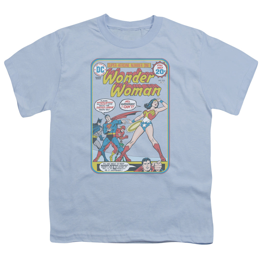 Justice League Ww #212 Cover Kids Youth T Shirt Light Blue Officially Licensed