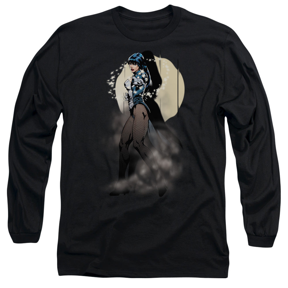 Justice League Zatanna Illusion Mens Long Sleeve Shirt Black Officially Licensed