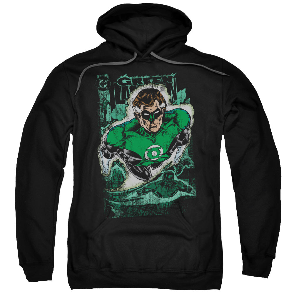 Justice League Green Lantern #1 Distress Mens Hoodie Black Officially Licensed