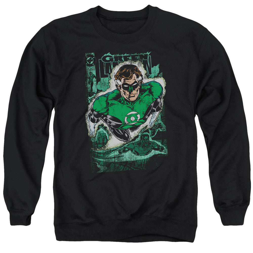 Justice League Green Lantern #1 Distress Mens Crewneck Sweatshirt Black Officially Licensed