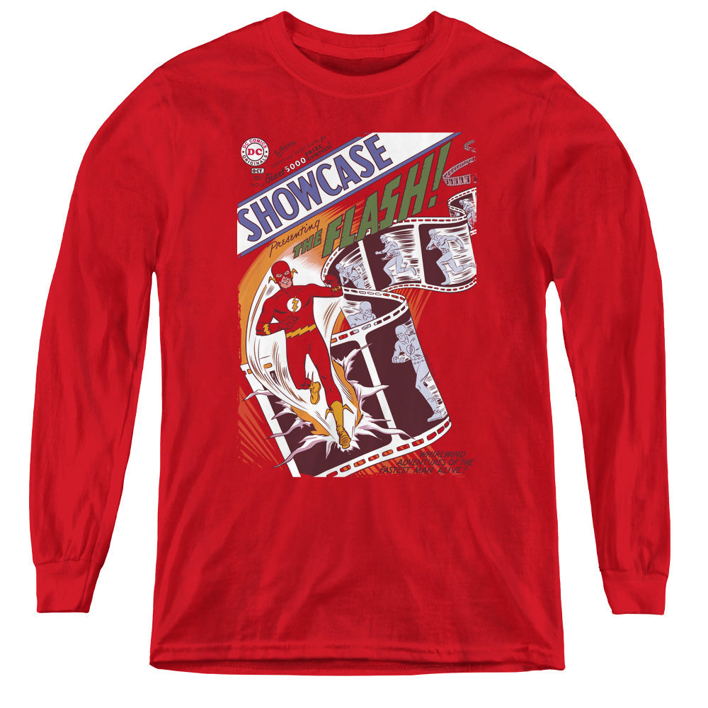 Justice League Showcase #4 Cover Long Sleeve Kids Youth T Shirt Red Officially Licensed