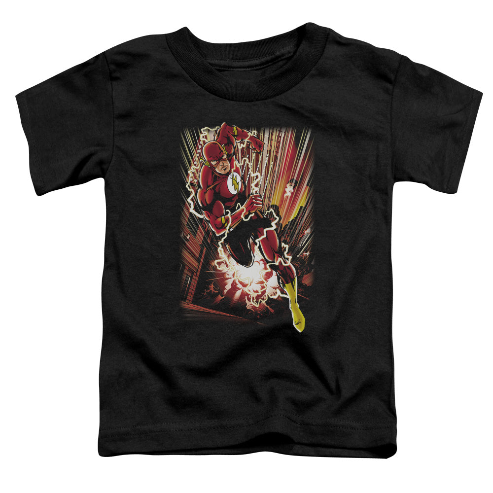 Justice League Street Speed Toddler Kids Youth T Shirt Black Officially Licensed