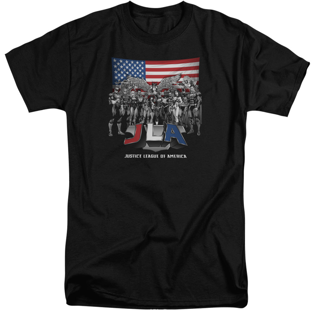 Justice League All American League Mens Tall T Shirt Black Officially Licensed