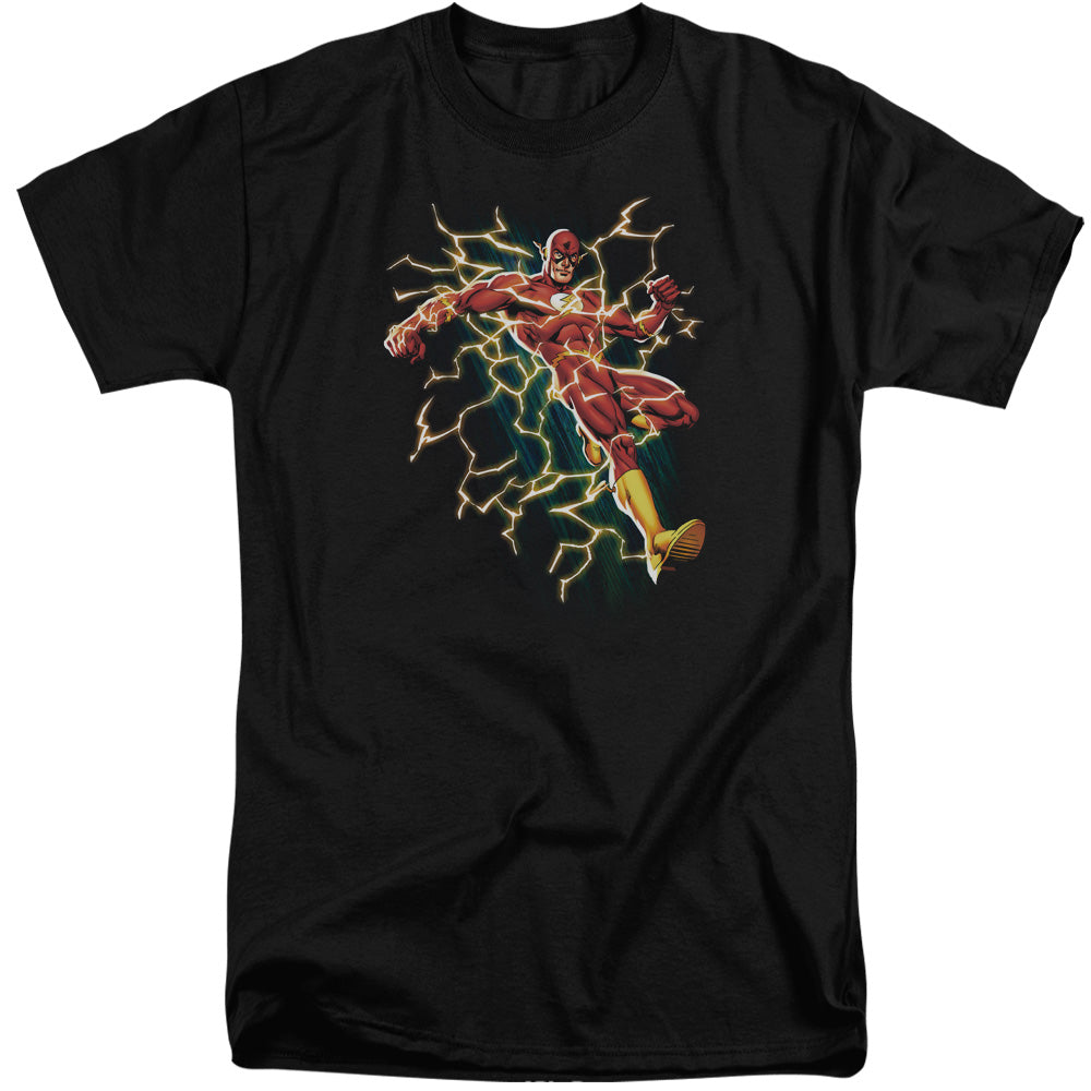 Justice League Electric Death Mens Tall T Shirt Black Officially Licensed