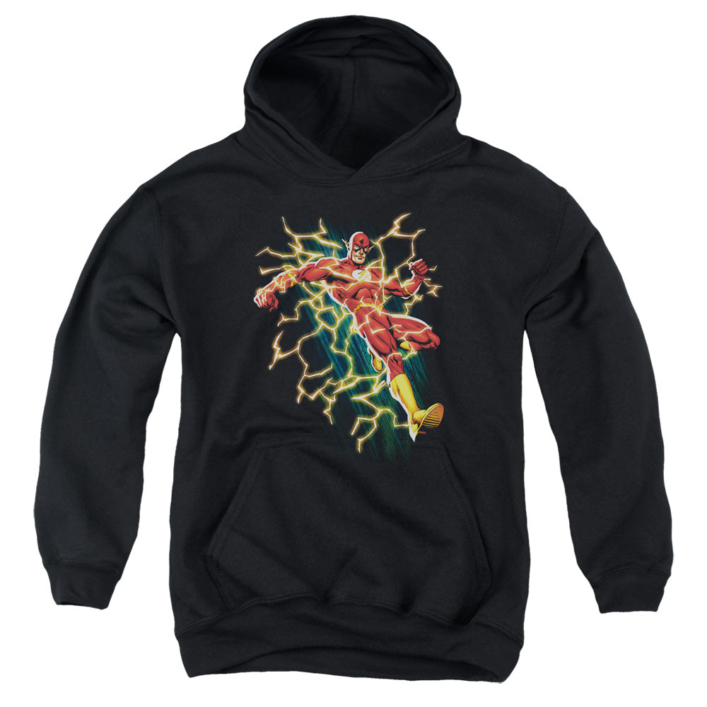 Justice League Electric Death Kids Youth Hoodie Black Officially Licensed