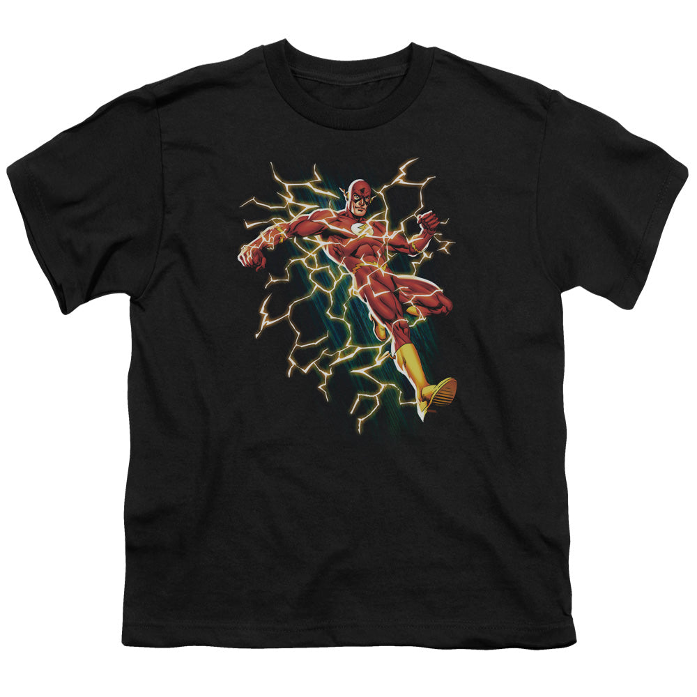 Justice League Electric Death Kids Youth T Shirt Black Officially Licensed