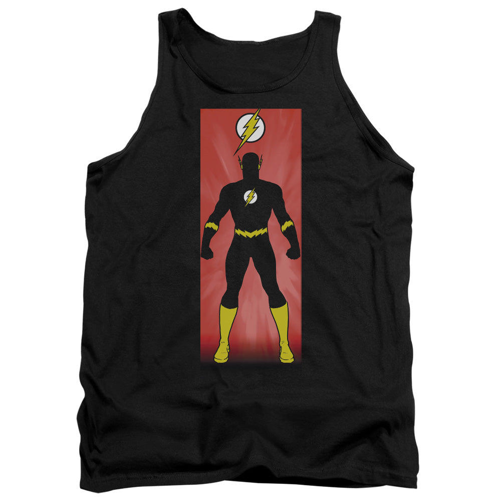 Justice League Flash Block Mens Tank Top Shirt Black Officially Licensed