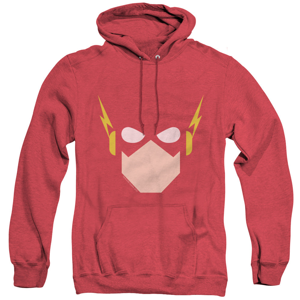 Justice League Flash Head Heather Mens Hoodie Red Officially Licensed