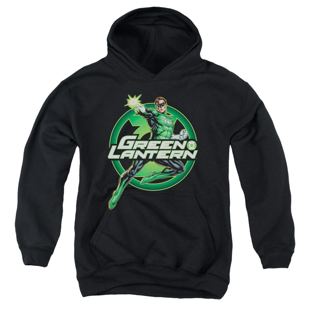 Justice League Lantern Glow Kids Youth Hoodie Black Officially Licensed