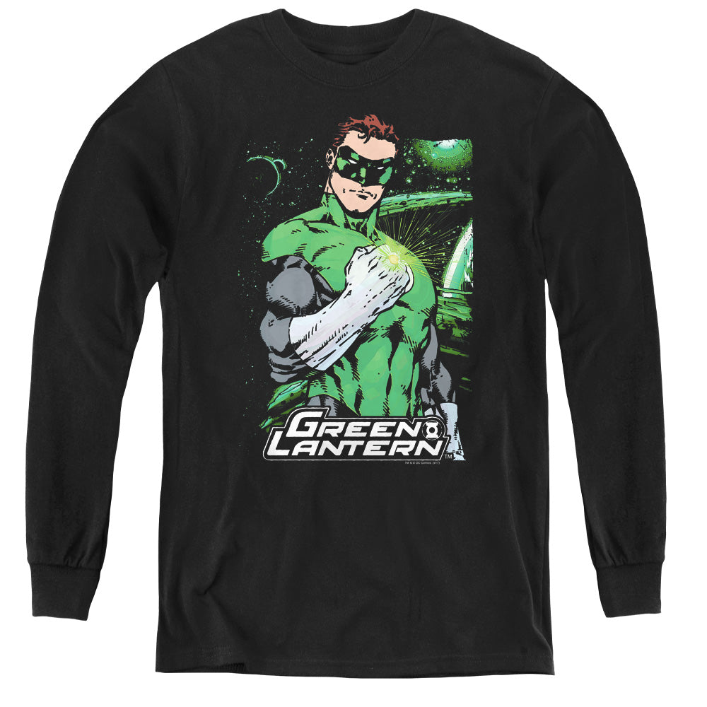 Justice League Fist Flare Long Sleeve Kids Youth T Shirt Black Officially Licensed