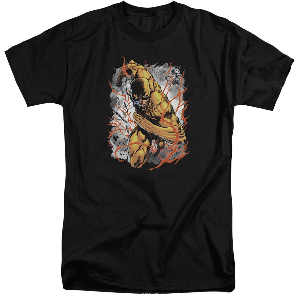 Justice League Reversed Mens Tall T Shirt Black Officially Licensed