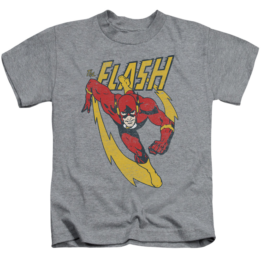 Justice League Lightning Trail Juvenile Kids Youth T Shirt Athletic Heather Officially Licensed
