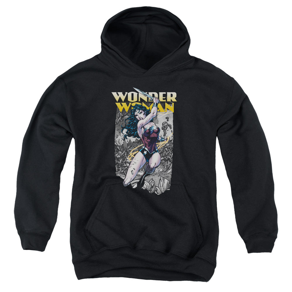 Justice League Wonder Slice Kids Youth Hoodie Black Officially Licensed