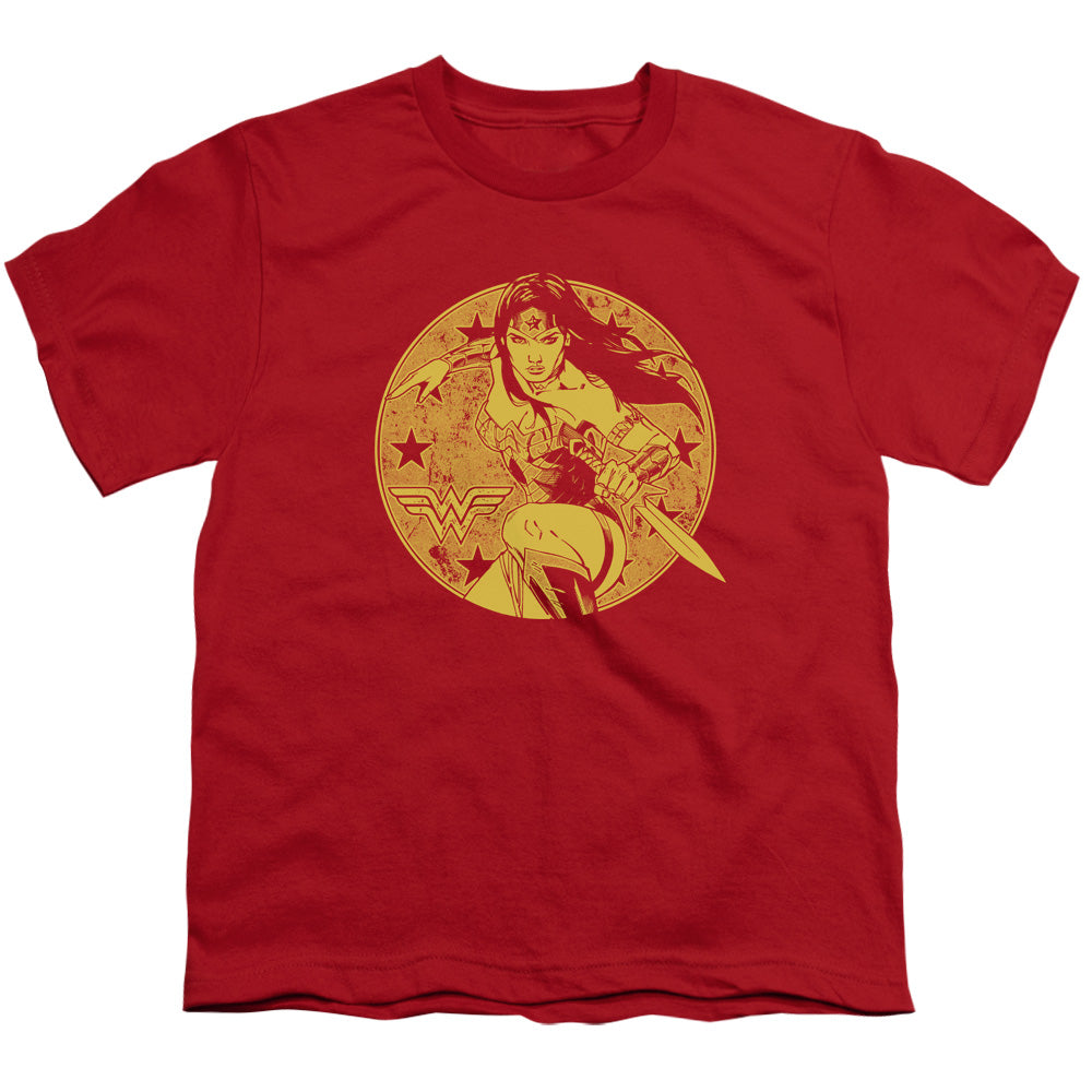 Justice League Young Wonder Kids Youth T Shirt Red Officially Licensed