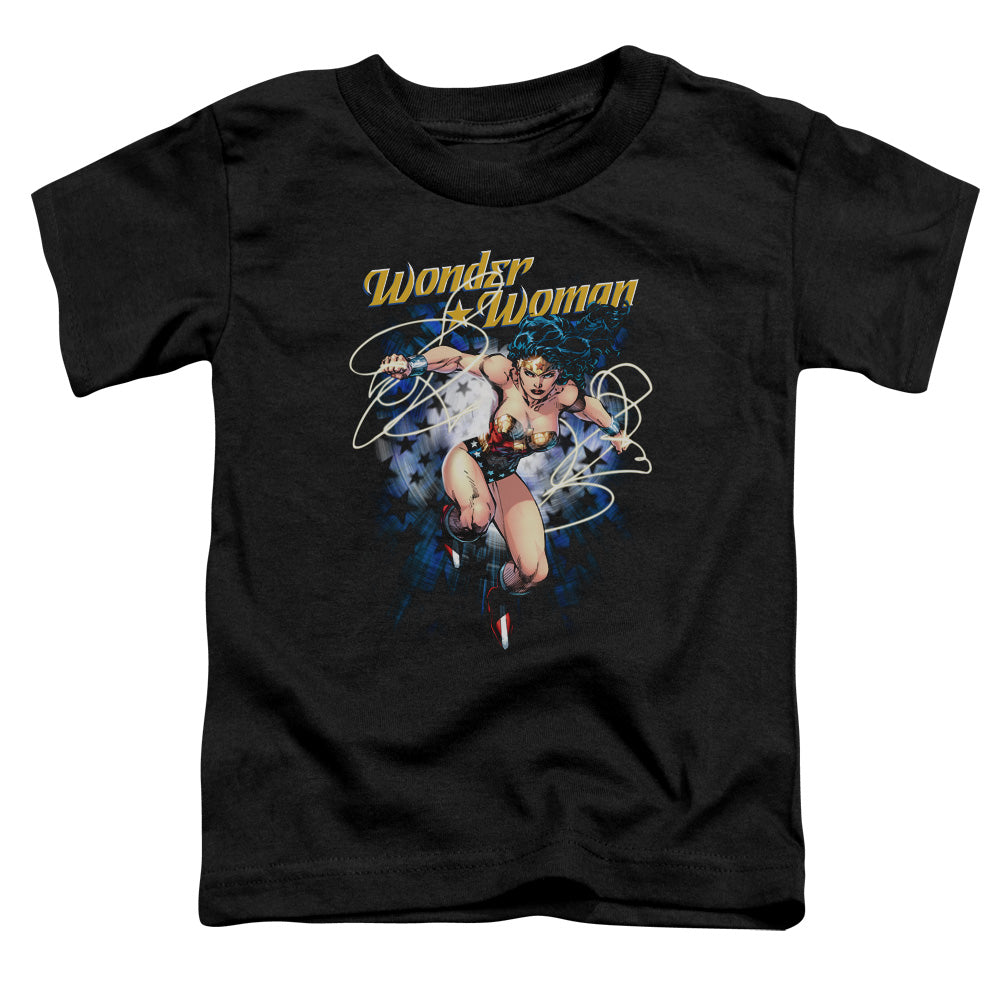 Justice League Starburst Toddler Kids Youth T Shirt Black Officially Licensed