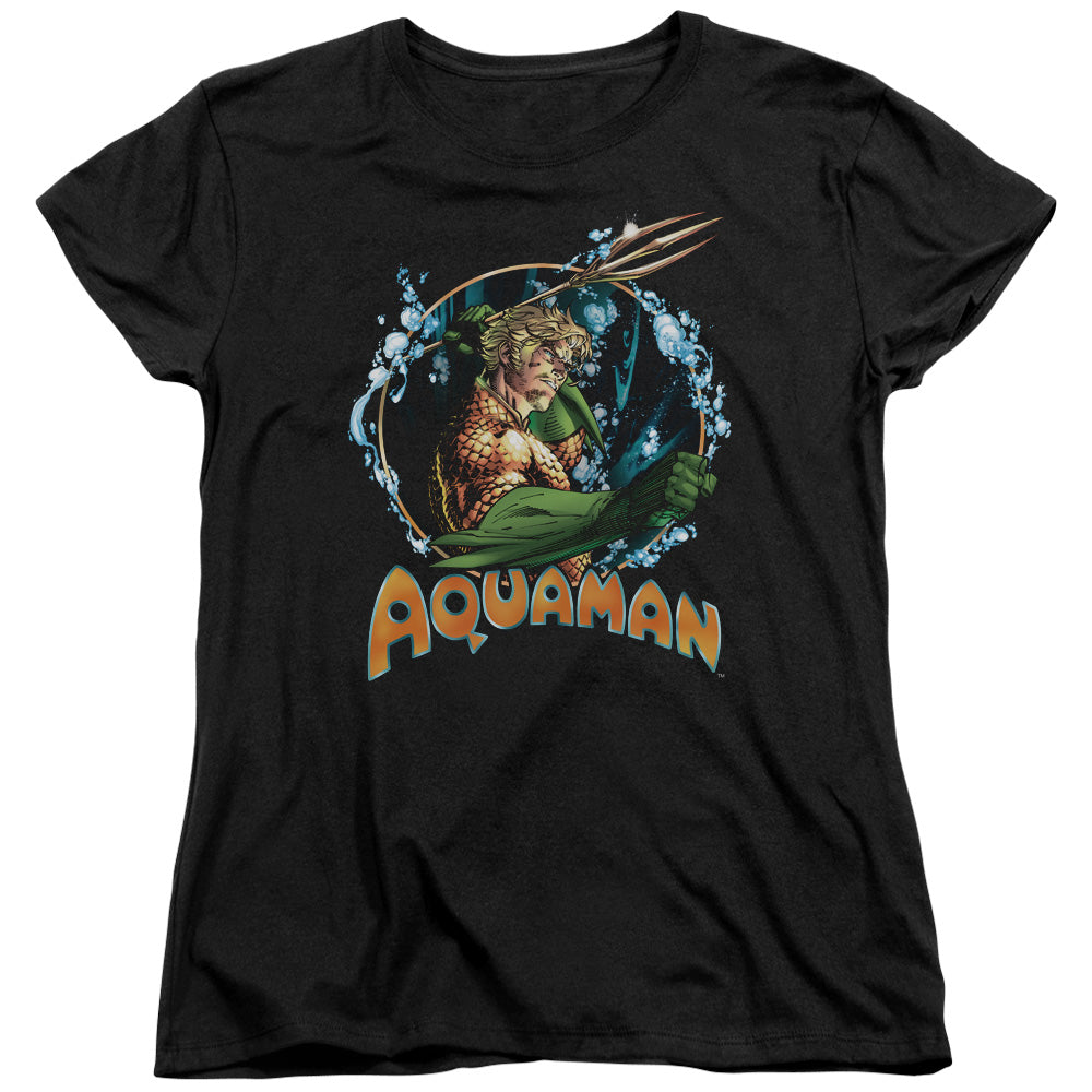 Justice League Ruler of the Seas Womens T Shirt Black Officially Licensed