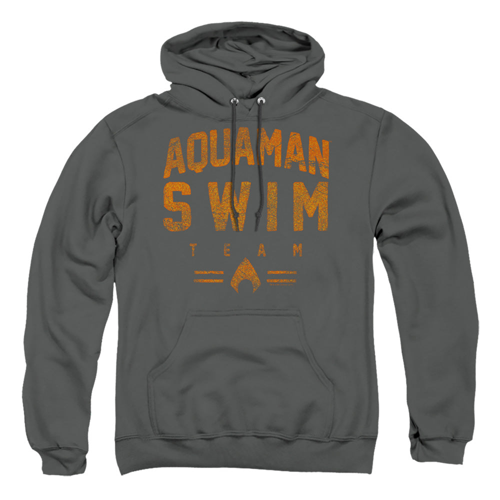 Justice League Of America Swin Team Mens Hoodie Charcoal Officially Licensed