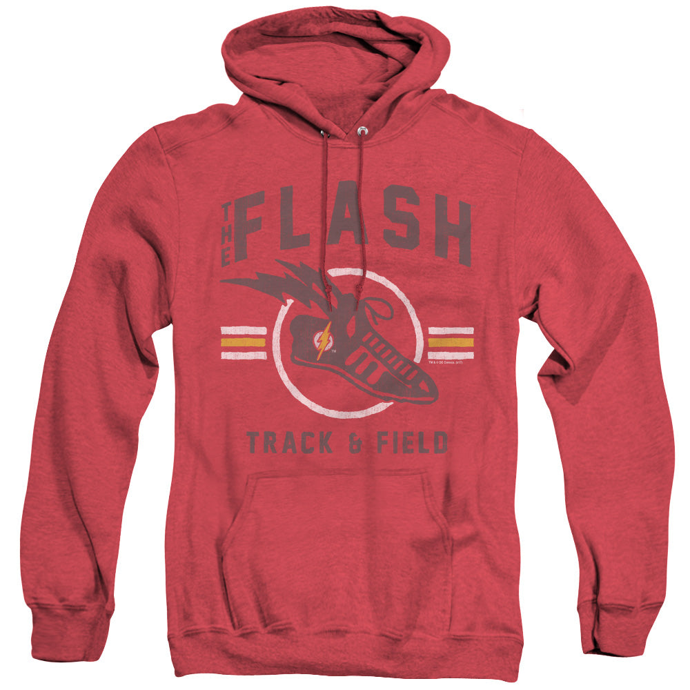 Justice League Track and Field Heather Mens Hoodie Red Officially Licensed