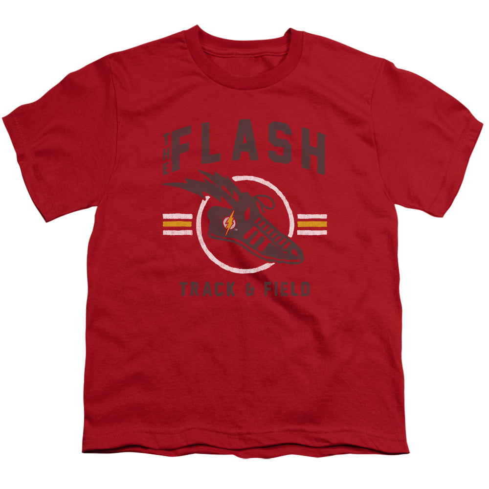 Justice League Track and Field Kids Youth T Shirt Red Officially Licensed