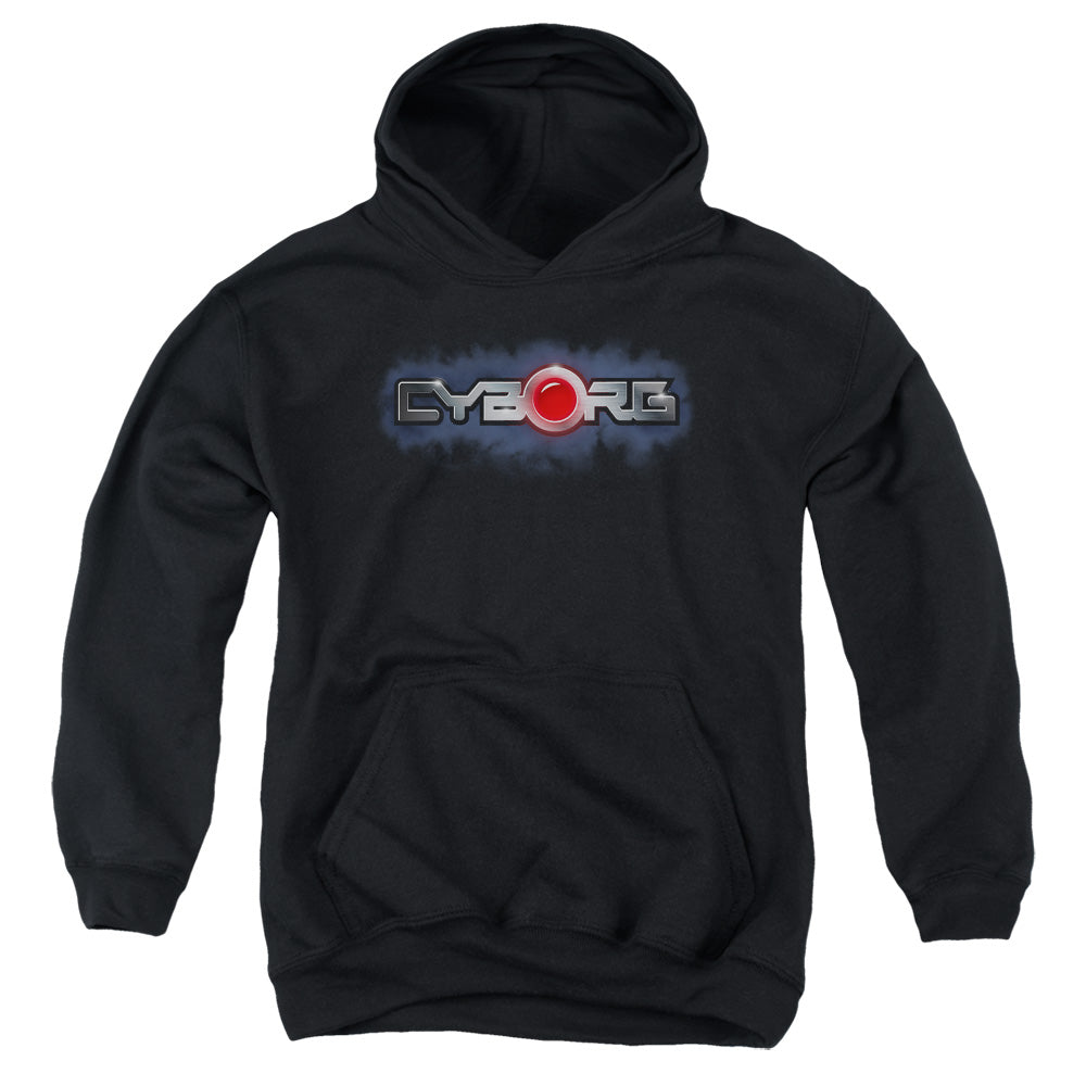 Justice League Cyborg Title Kids Youth Hoodie Black Officially Licensed