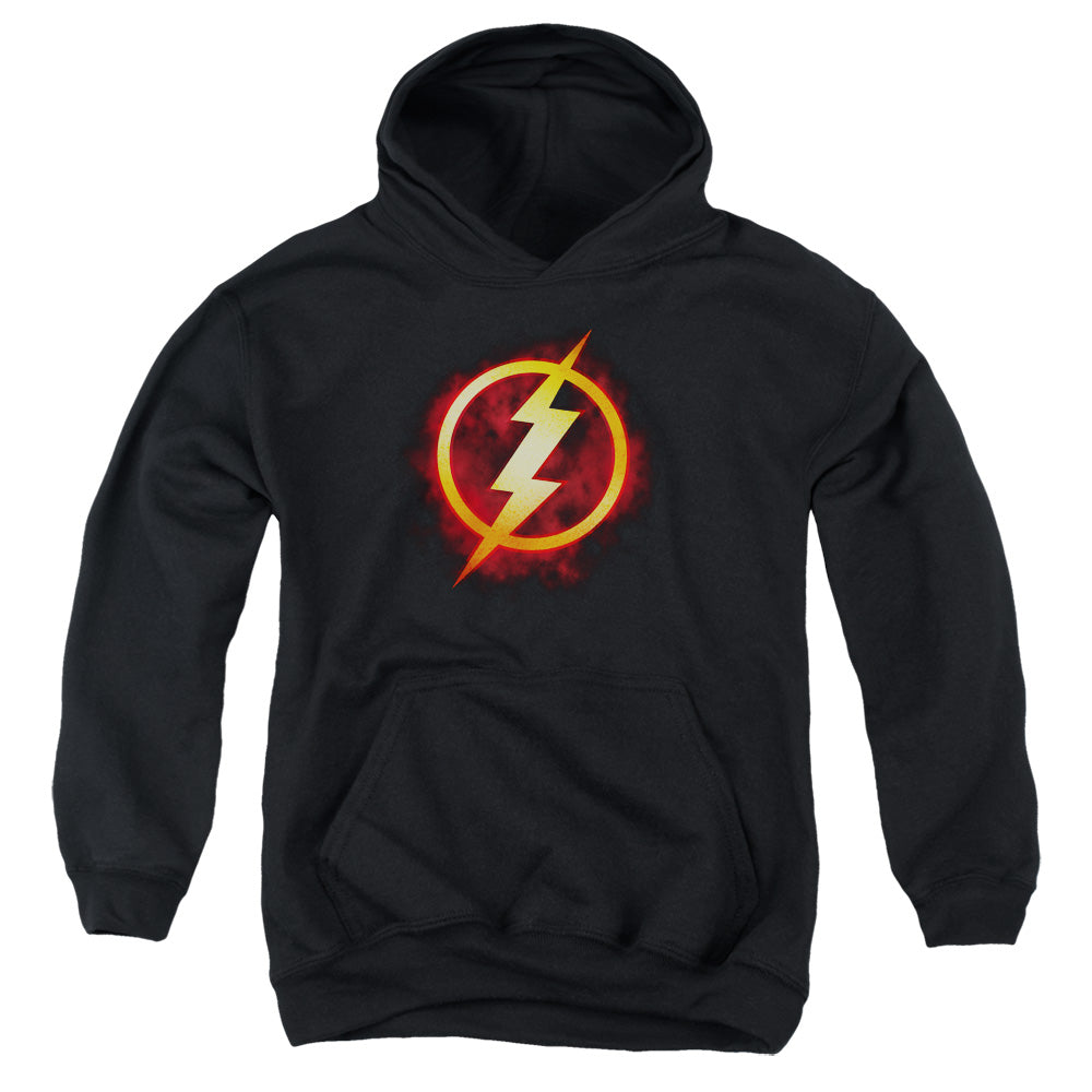 Justice League Flash Title Kids Youth Hoodie Black Officially Licensed